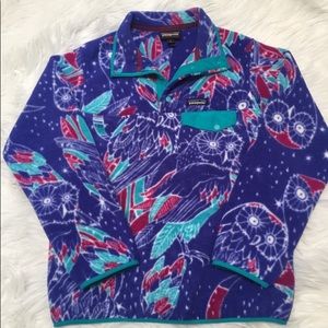 NWOT Patagonia Synchilla Fleece Pullover Owl Print